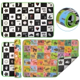 Humbi tappetino educativo in schiuma double‑face scacchiera 3in1 alfabeto polacco e numeri 150 × 100 × 1 cm