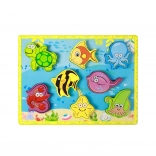 Puzzle a incastro in legno - mondo sottomarino