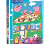 puzzle peppa pig 2×60 pezzi clementoni
