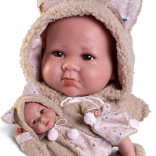 Bambola realistica neonato Antonio Juan Luca con corpo morbido 42 cm