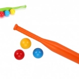 Mazza da baseball in plastica 50 cm con 3 palline