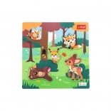 Puzzle in legno Animali del bosco, 5 pezzi