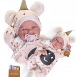 Bambola realistica neonato Antonio Juan con corpo in tessuto morbido