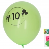 Palloncini gonfiabili 30 cm con numero 10 – set da 5 pezzi