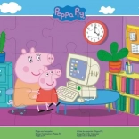 Puzzle 15 pezzi in cornice Peppa Pig