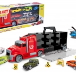 Camion bisarca con macchinine ed elicottero 42 cm