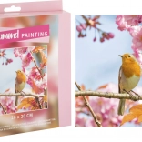 Pittura diamantata uccellino 20 × 20 cm