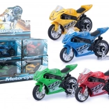 Moto da corsa in metallo 11 cm