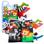 Libro frusciante educativo morbido Animali Coda per neonati blu