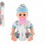 Bambola di plastica neonato con accessori e suono