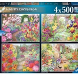 Puzzle Ravensburger Splendidi giardini 4×500 pezzi