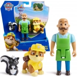 Paw Patrol – set di 3 personaggi Rubble, signor Porter e puzzola
