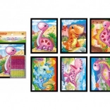 Mini Mosaico Dinosauro Scintillante 10x12 cm