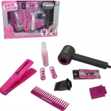 Asciugacapelli con accessori per bambini, nero