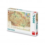 Dino puzzle Mappa della Repubblica Ceca 500 pezzi