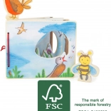 Libretto illustrato in legno con apina SMALL FOOT