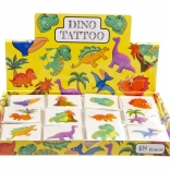 Tatuaggi temporanei con dinosauri – set di 12 motivi