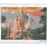 Pittura diamantata NORIMPEX – Neuschwanstein in inverno 30 × 40 cm