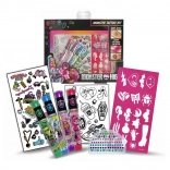monster high set tatuaggi con gel glitterati e adesivi
