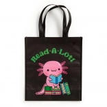 Borsa della spesa riutilizzabile Axolotl che legge di Mudpuppy