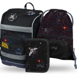 Set scolastico BAAGL: Zippy Plus Pixel Space - cartella, astuccio, sacchetto