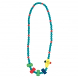 Collana in legno con motivo drago