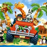 Puzzle 60 pezzi Softies on Safari