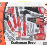 Grande set di attrezzi per bambini con trapano a batteria