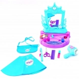 Tavolino da toeletta per bambini con specchio e asciugacapelli funzionante