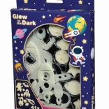 Decorazioni luminose per pareti e soffitto – stelle e corpi celesti, 41 pezzi