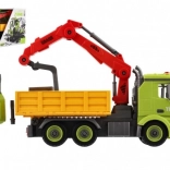 camion da costruzione avvitabile con gru, 31 cm, a inerzia, luce e suono