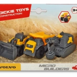 Set di 3 veicoli da costruzione Volvo: Rullo, Ribaltabile e Escavatore