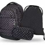 Set di articoli scolastici BAAGL Skate Max grigio: zaino, astuccio e sacchetto