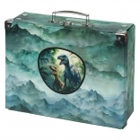 Valigia scolastica pieghevole Dino con rinforzo in metallo