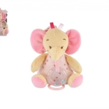 Elefante musicale di peluche TULILO 18 cm rosa