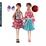 Bambola alla moda snodata con accessori 30 cm