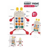 telefono per i più piccoli coniglio – giocattolo trainabile con suoni