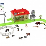 Set fattoria domestica con animali e trattore