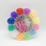 Set di elastici per creare braccialetti Loom Bands – fiore, 900 pz