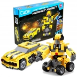 Set di costruzione CaDA Hornet robot e auto 2-in-1 con motore a retrocarica, 267 pezzi