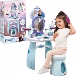 Disney Frozen tavolino da toeletta 2 in 1 con sgabello e specchio + 10 accessori