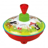 Trottola girevole Krtek con design in metallo/plastica