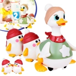 famigliola interattiva di anatre – papera che cammina con due anatroccoli, luci e suoni