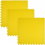 Tappetino in schiuma HUMBI 180 × 60 cm – grandi puzzle in schiuma impermeabili, 3 pezzi, giallo
