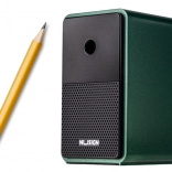 Temperamatite a manovella con serbatoio e regolazione della lama verde