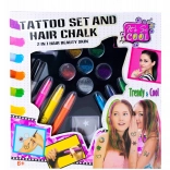Set per tatuaggi e colorazione dei capelli per bambini