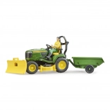 Trattore da giardino JOHN DEERE X949 con figurina del giardiniere BRUDER