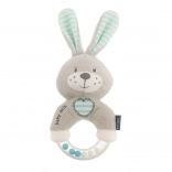 Sonaglio di peluche per bambini Baby Mix coniglio menta
