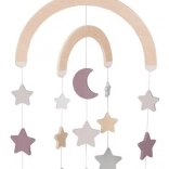 Giostrina sospesa in legno Stella viola