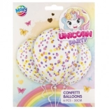 Palloncini con coriandoli 30 cm, 6 pz